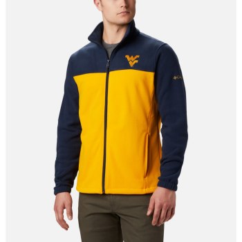 Columbia Collegiate Flanker III Fleece - West Virginia University, Chamarras Azul Marino Dorados Par